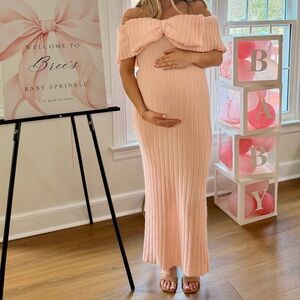 Worth Collective Aston Bow Front Maxi Sweater Dress